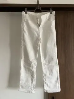 ホワイト ストレートレッグ デニム