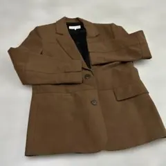ZARA スエード風ストレートブレザーブラウン