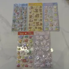 もっと！ふにふにシール　5点セット リラックマ　すみっコぐらし
