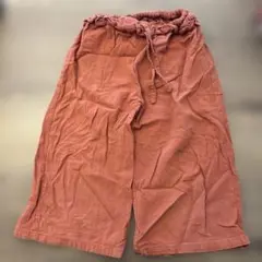 オレンジ コットン ハーフパンツ