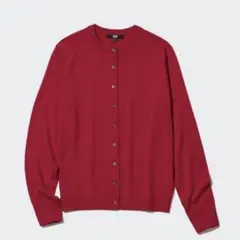 ユニクロ UNIQLO エクストラファインメリノクルーネックカーディガン　L