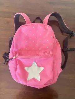 キッズ用 ピンク 星柄 リュックサックのサムネイル