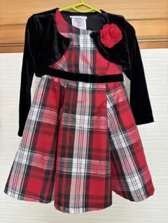 フォーマルドレス Jona Michelle赤と黒のチェック 90cm