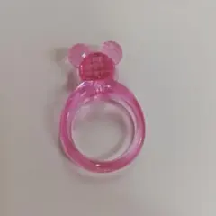 ピンク　リング　スケルトン　ミニー　ミッキー　ダイヤカット