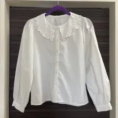 INGNI レース付きホワイト長袖シャツ