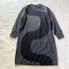 ユニクロ×マリメッコ　ウール100% ニットワンピース　グレー　L