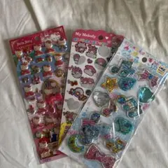 ハローキティ・マイメロディ シール3枚セット