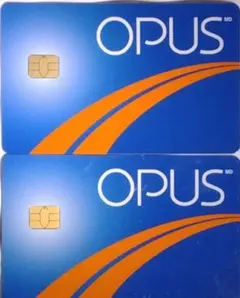 OPUS カード 2枚セット　カナダモントリオール ICチップ付きのサムネイル