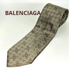 ​【美品】バレンシアガ BALENCIAGA ネクタイ 格子柄 総柄