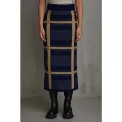 AZUL by moussy チェックジャガードタイトスカート　S