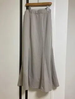 新品★フレアマーメイドスカート★マーメイドフレアスカートゴムウエストベージュ白色