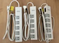 ヤザワ2m 10個口 節電一括スイッチ マグネット付 電源タップ3個
