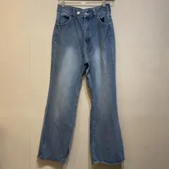 chico チコ　フレアデニムパンツ ブルー　ハイウエスト　Mサイズ