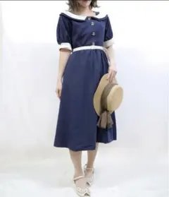 an another angelus オフショルバイカラーワンピース