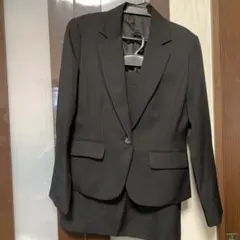 ブラック スーツジャケット スカート　ストライプ柄