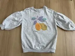 女の子　next 刺繍 ライトグレー トレーナー　5-6Y 116cm 裏起毛のサムネイル
