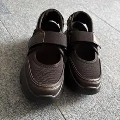 レディース サンダル 厚底 M ブラック