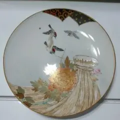アンティーク 九谷 松井製 24cm プレート 皿