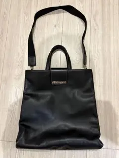 質問お気軽に》BVLGARI メンズ ビジネスバッグ ブラック レザー 2WAYのサムネイル