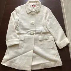 新品★ファミリア★ウールコート毛白ホワイト★コシノヒロコ