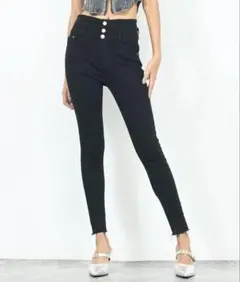 値下げ⭐︎アナップ ANAP 切りっぱなし ハイウエスト スキニーデニムSサイズ