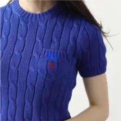 大人気 ポロラルフローレン　ケーブルニット　半袖　ショートスリーブ　セーター
