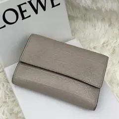 ［美品］LOEWE リピートアナグラム スモール バーティカルウォレット 財布