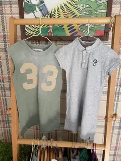 デニム&ダンガリー　120㎝　ワンピース2点セット