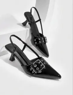 パンプス ミュール 23.5cm 黒