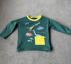 ムージョンジョン moujonjon 恐竜刺繍付き長袖シャツ 90サイズ