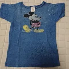 デニムダンガリー　Tシャツ　ミッキー　美品