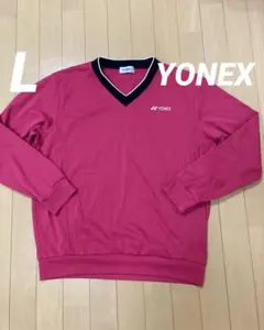 YONEX ピンク Vネック 長袖 ウェア L