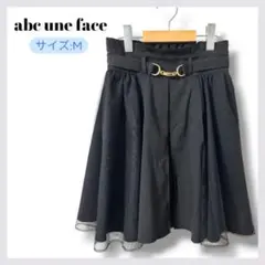 abc une face ビット付きミニフレアスカート 黒 Mサイズ チュールのサムネイル