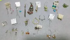 №89 片方ピアス　変色　キャッチ変色　コットンパール　パール　ターコイズ風