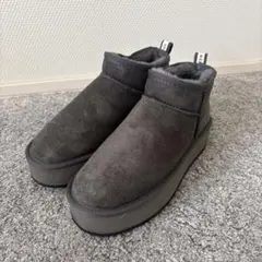 CITEN ユナイテッドアローズ グレー 厚底ショートブーツ