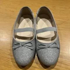 Petit main シルバー フォーマルシューズ　18cm