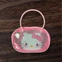 【新品未使用】 ハローキティ クリアポーチ ビニールバッグ 50周年デザイン