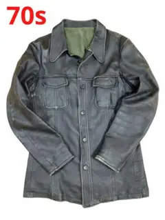 70s leather jacket レザージャケットヴィンテージ ヒッピー