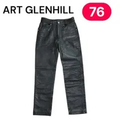 ART GLENHILL ブラック レザー パンツ 76