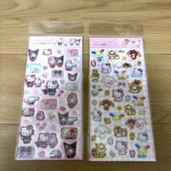サンリオキャラクターズ　ラメ入り樹脂もりシール　平成　2枚セット