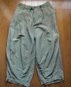ネストローブ nest Robe コットンリネン石目コクーンカーゴパンツ