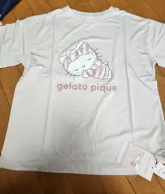 ワンポイントTシャツ　ジェラピケ　サンリオ　キティ ピンク