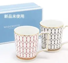 ♦️新品　ウェッジウッド　ルネッサンス マグカップ　オーバル柄　ピンク　母の日