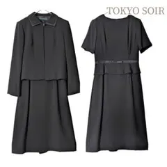 東京ソワール／年中使える◎高級礼服 ブラックフォーマル セットアップ 9号