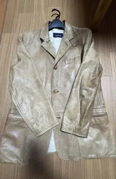 レザー テーラードジャケット