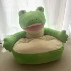 【タグ付き】TAITO限定 カエルさんのおすわりクッション ぬいぐるみのサムネイル