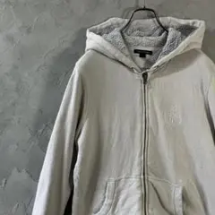 TOMMY HILFIGER パーカー　フルジップ　裏ボア　刺繍ロゴ　IW3