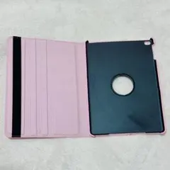 ★ iPadケース 360度回転 合成皮革 ピンク 9.7手帳型