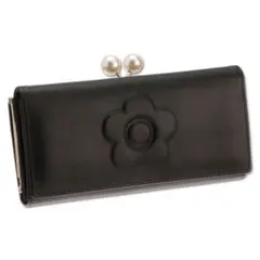 MARY QUANT エンボスデイジーパール パース (ブラック)