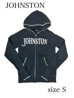 JOHNSTON ロゴ フルジップパーカー Y2K お兄系 編み込みデザイン